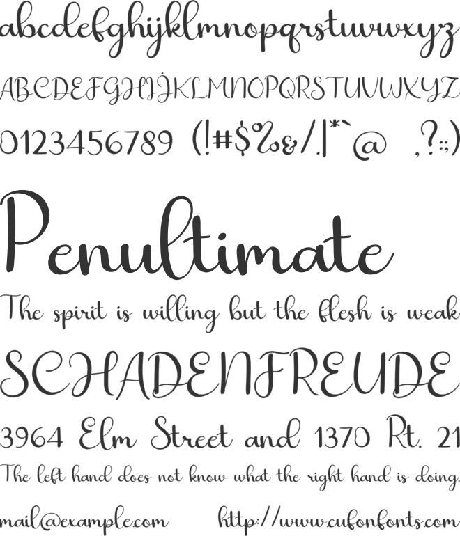 Simple Marker font preview