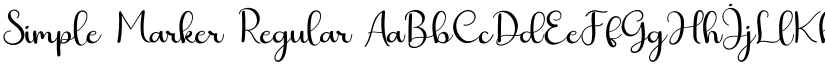 Simple Marker Regular font
