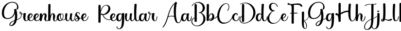 Greenhouse Regular font
