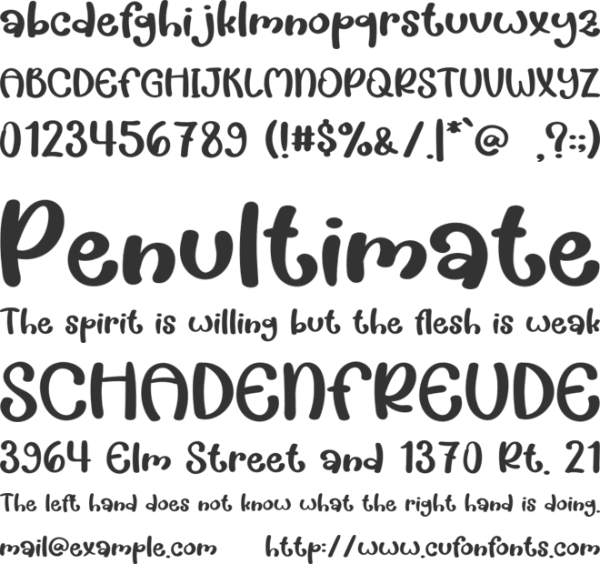 Autumn Lover font preview