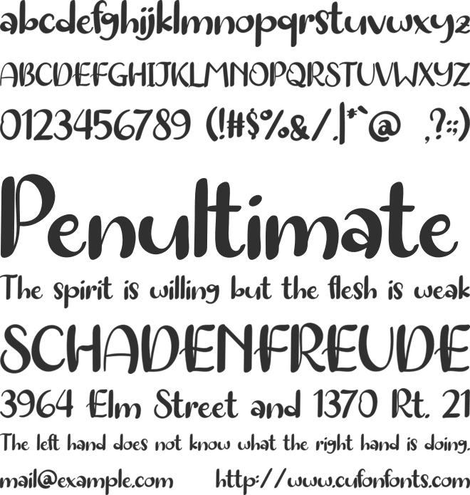 Boogie Friends font preview