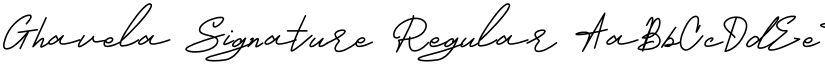 Ghavela Signature Regular font