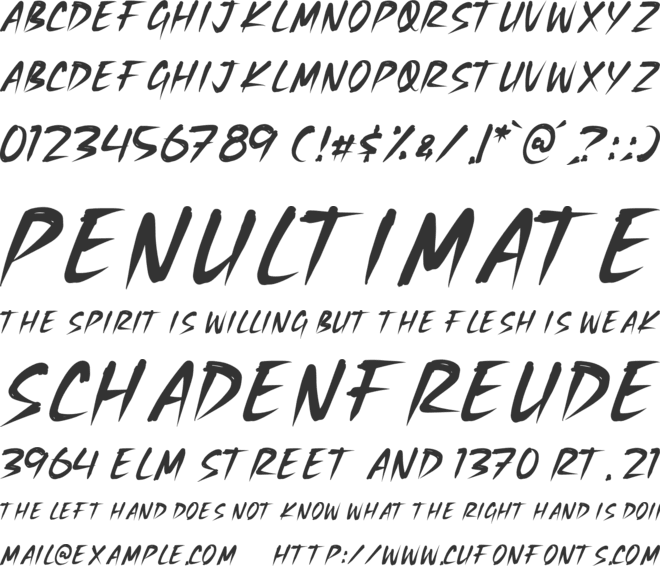 DUFT LACKS font preview