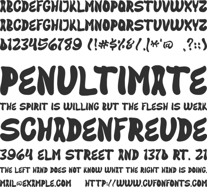 Good Zombie font preview