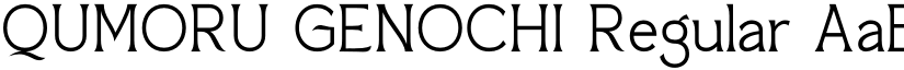 QUMORU GENOCHI Regular font