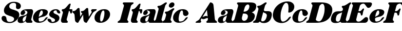 Saestwo Italic font