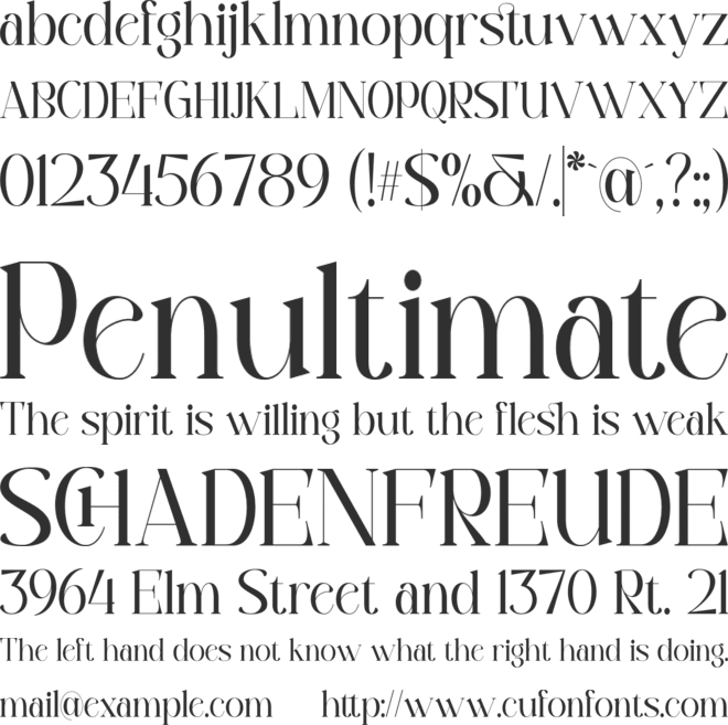 Permola Display font preview