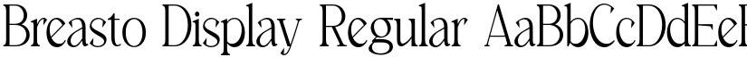 Breasto Display Regular font
