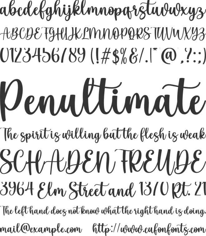 Sunshine Festival font preview