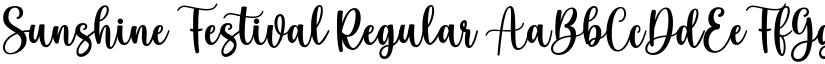 Sunshine Festival Regular font