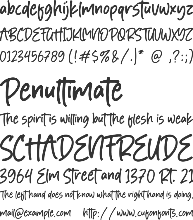 Blackdog font preview