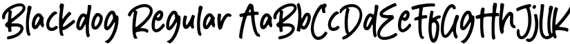 Blackdog Regular font
