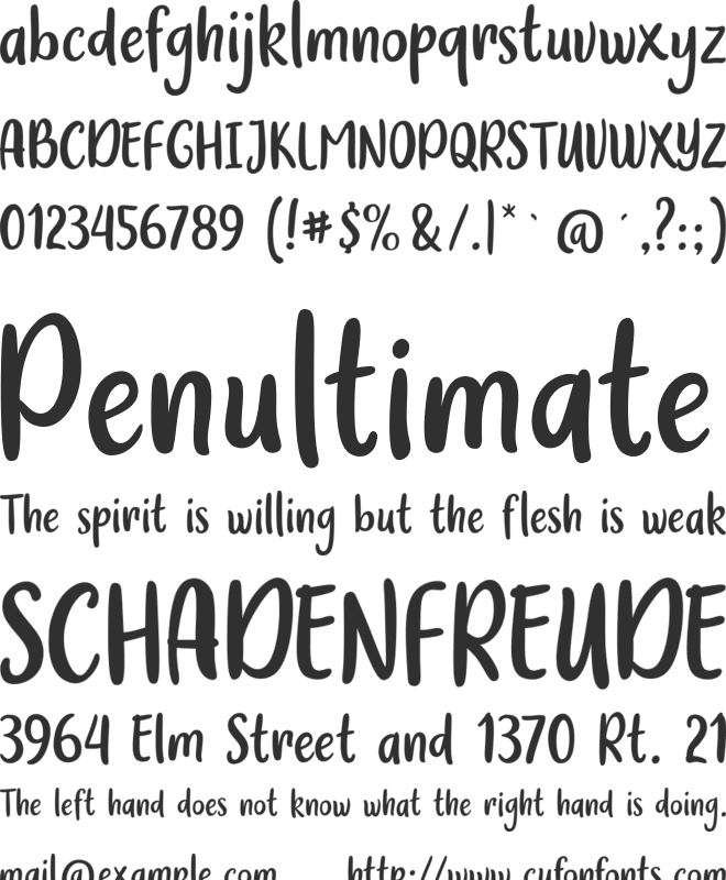 Holiday Garden font preview
