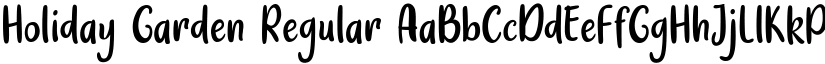 Holiday Garden Regular font