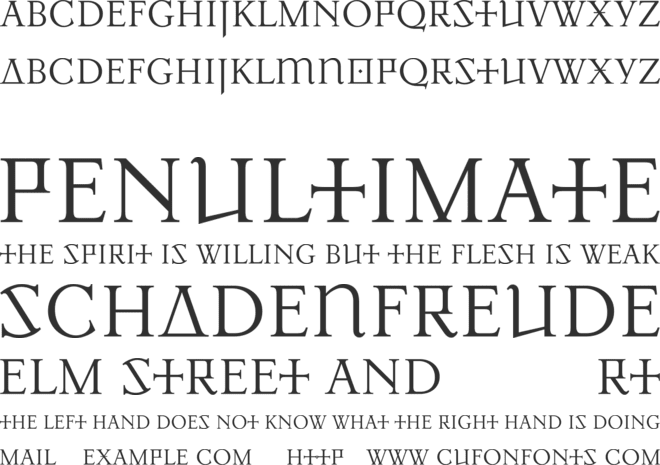 Werewolf Tusk font preview