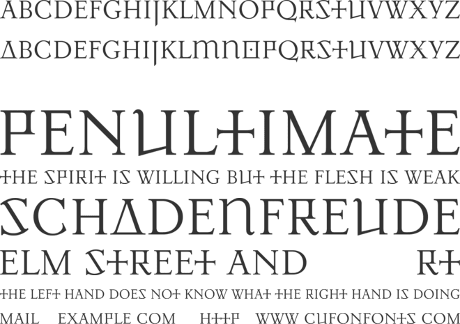 Werewolf Tusk font preview