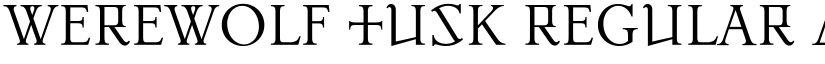 Werewolf Tusk Regular font
