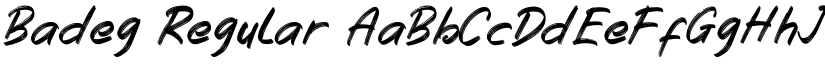 Badeg Regular font