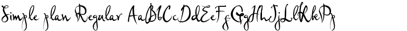 Simple plan Regular font