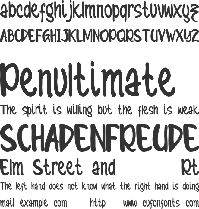 MAHARANI HANDWRITTEN font preview