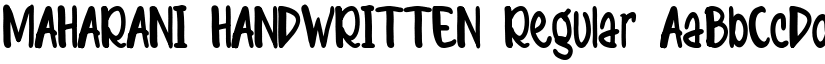 MAHARANI HANDWRITTEN Regular font