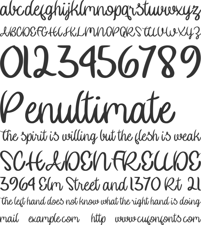 Birdzcage font preview