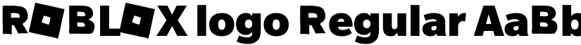 ROBLOX logo Regular font