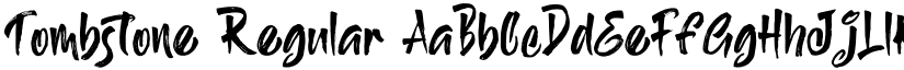 Tombstone Regular font