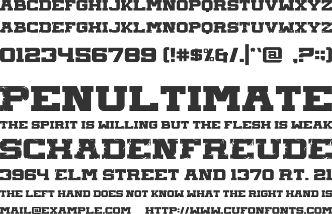 HUGE CRACK font preview