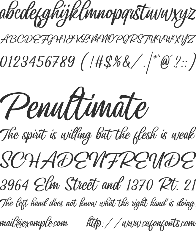 Madhary font preview