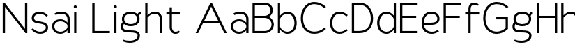 Nsai Light font