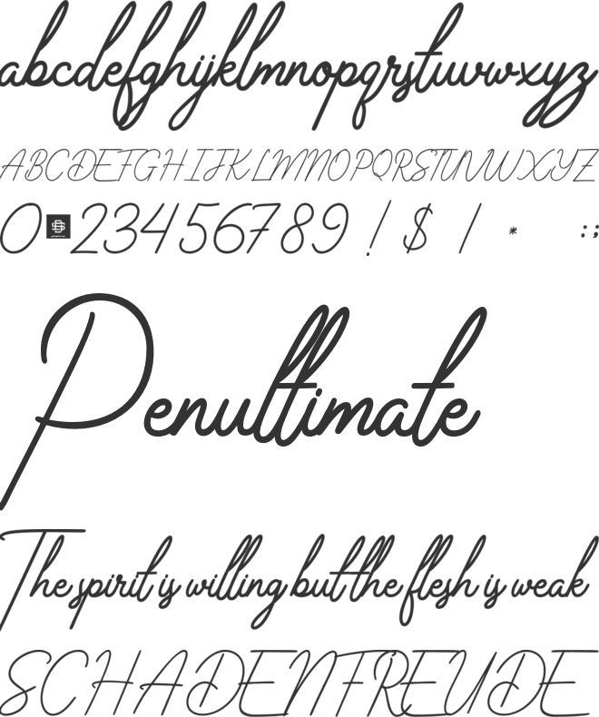 Antoinette Miller font preview