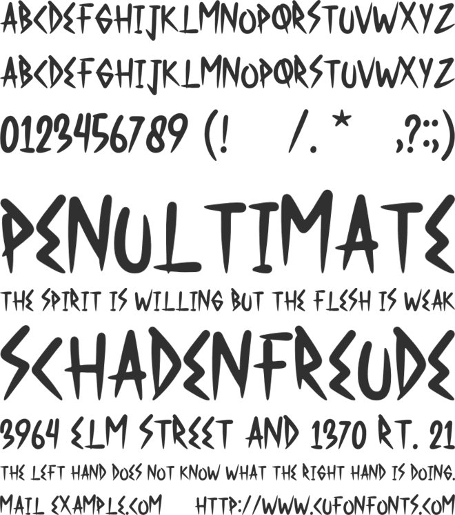 Holy Trouble font preview