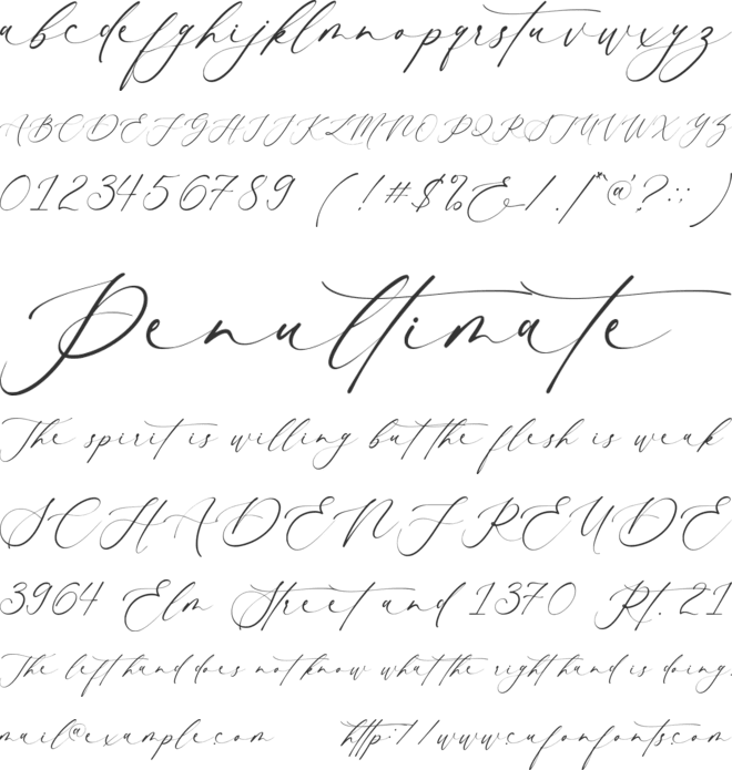 Mothenary font preview