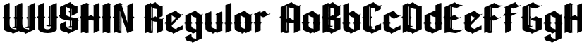 WUSHIN Regular font