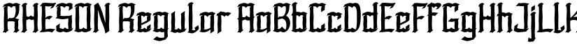 RHESON Regular font