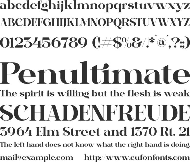 Bagife font preview