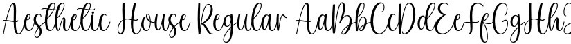 Aesthetic House Regular font