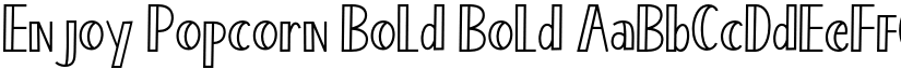 Enjoy Popcorn Bold Bold font