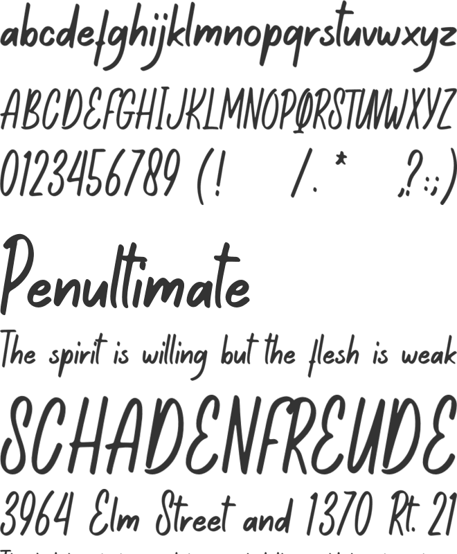 Kate Blues font preview