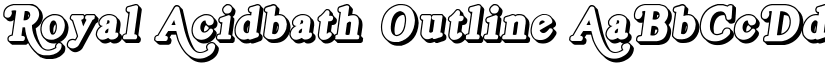Royal Acidbath Outline font