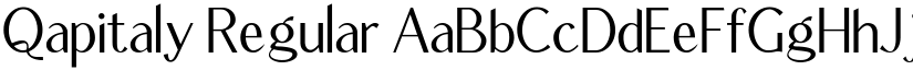 Qapitaly Regular font