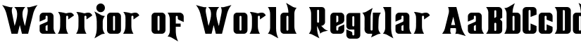 Warrior of World Regular font