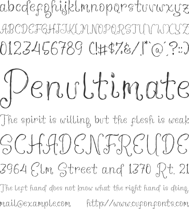 Romantyc Goblins font preview