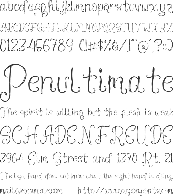 Romantyc Goblins font preview