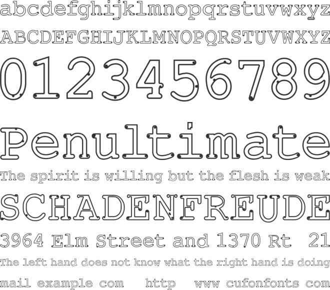 Ayesha Outline font preview
