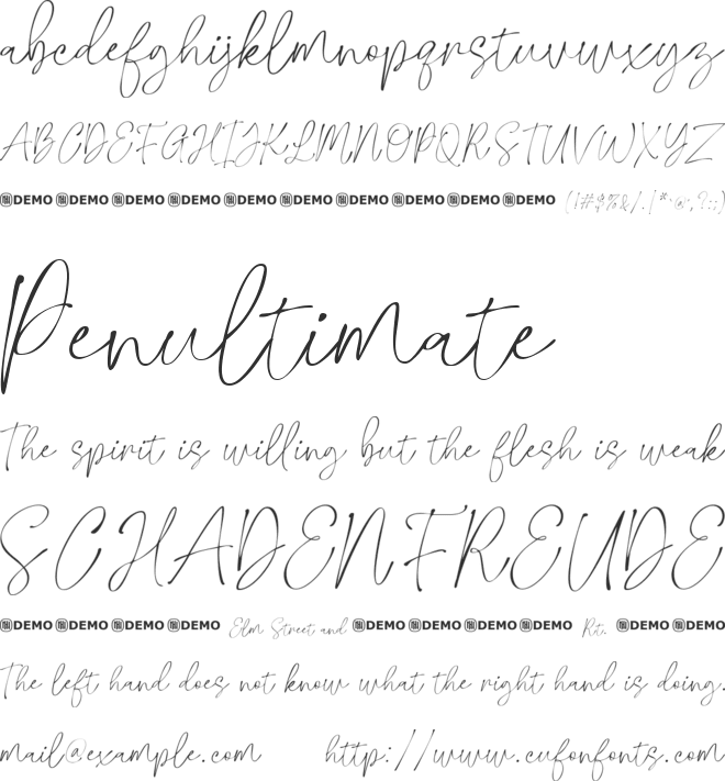 Glossily Enigmatic font preview