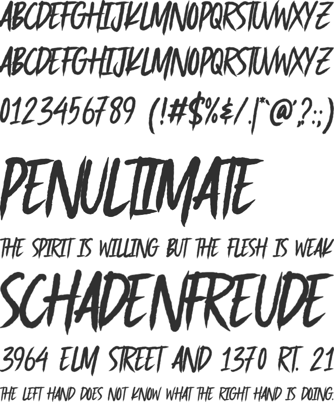 Blackmourn font preview