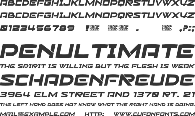 American Jets font preview