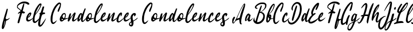 f Felt Condolences Condolences font